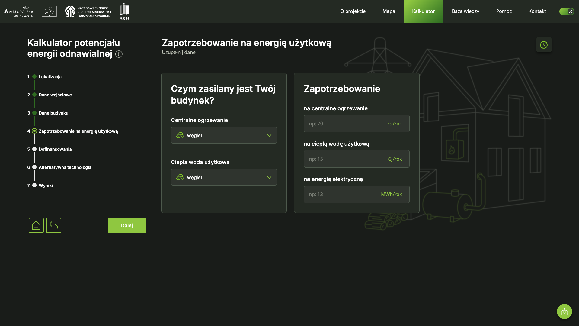 Wariant 2 (zapotrzebowanie energetyczne)
