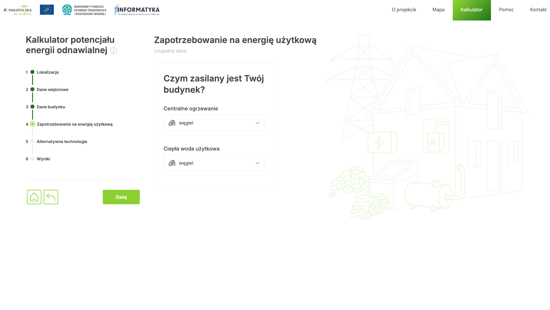 Zapotrzebowanie na&nbsp;energię użytkową